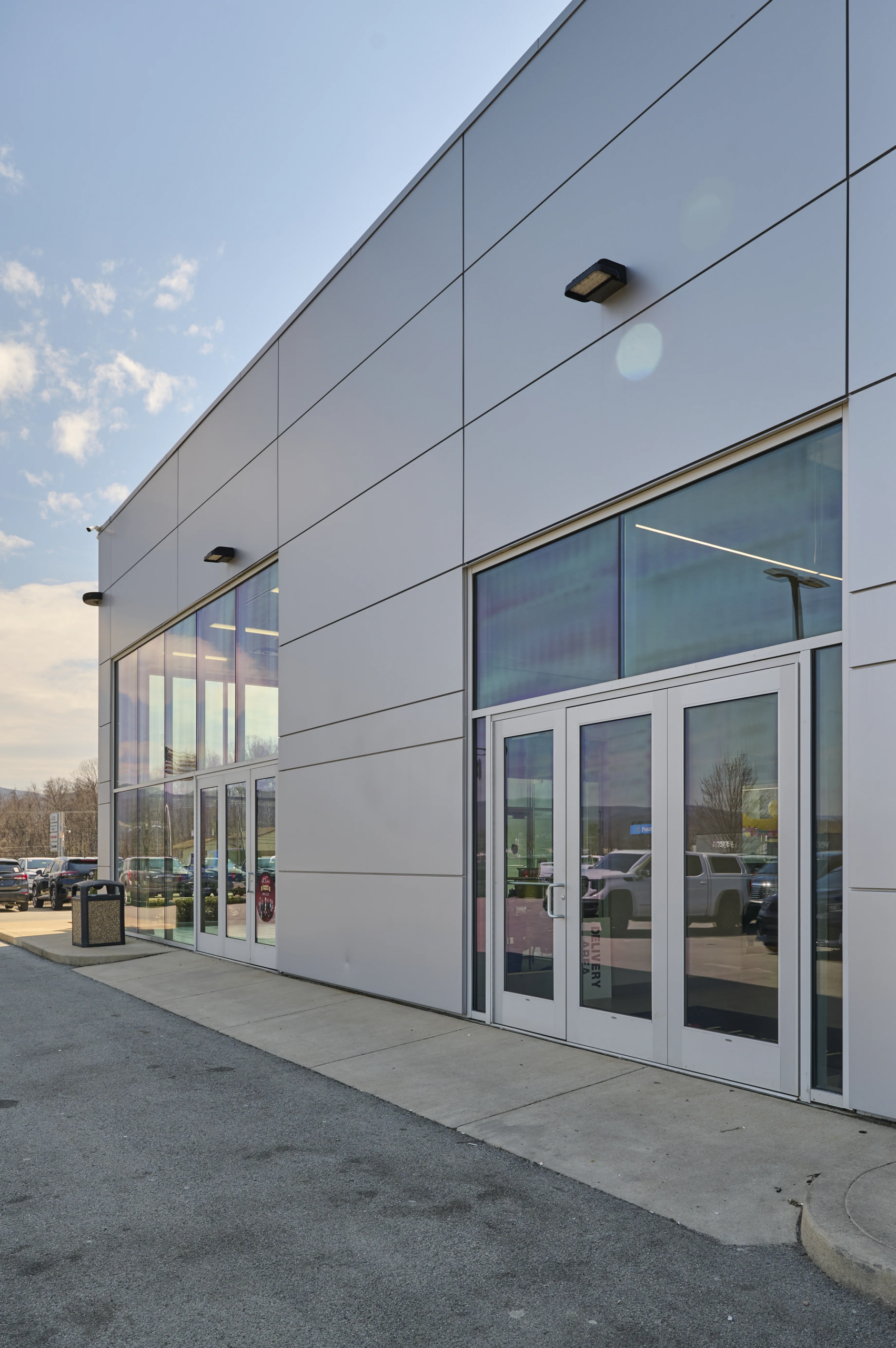 Building materials metal and glass detail