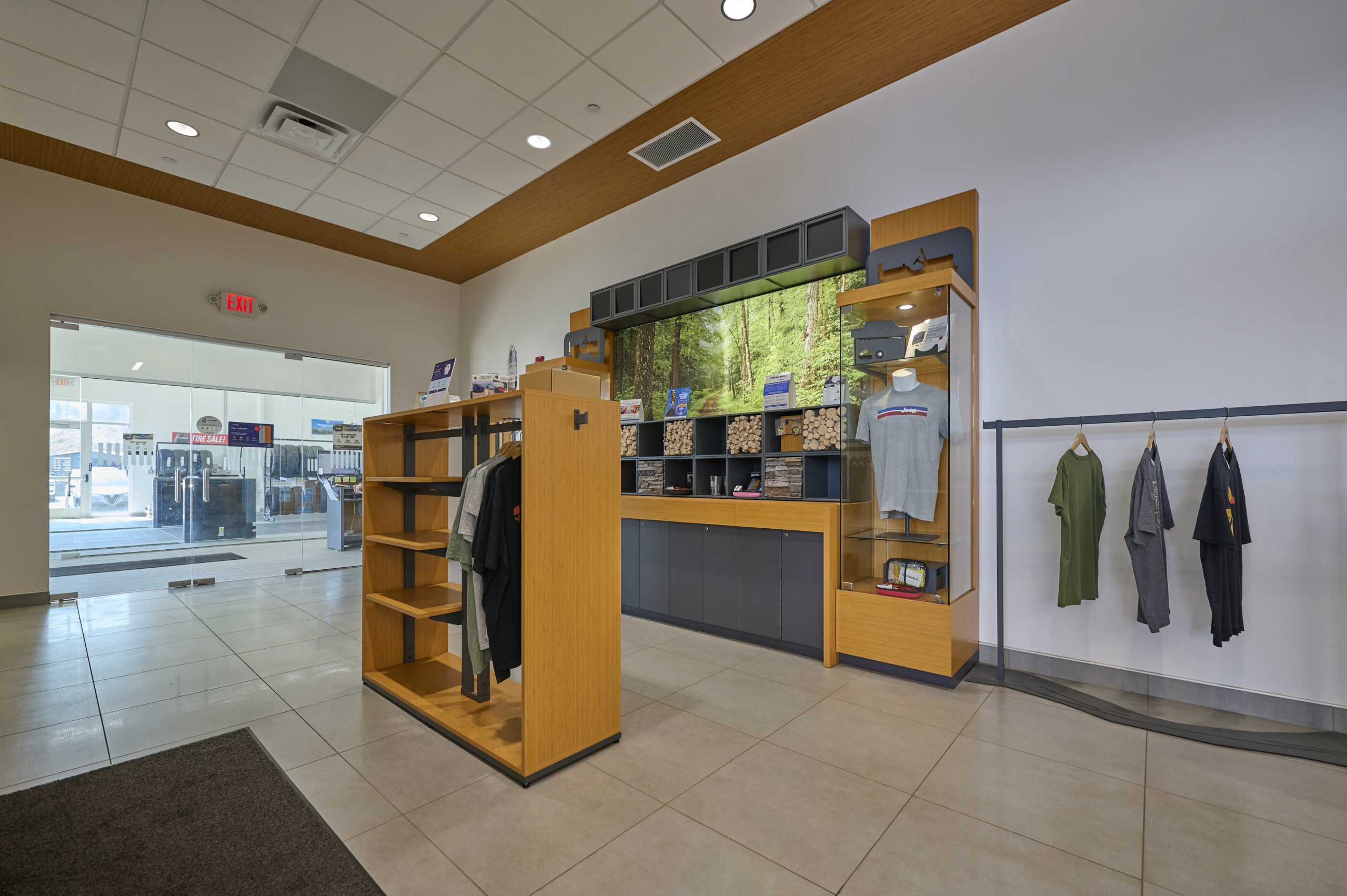 Customer showcase area at project