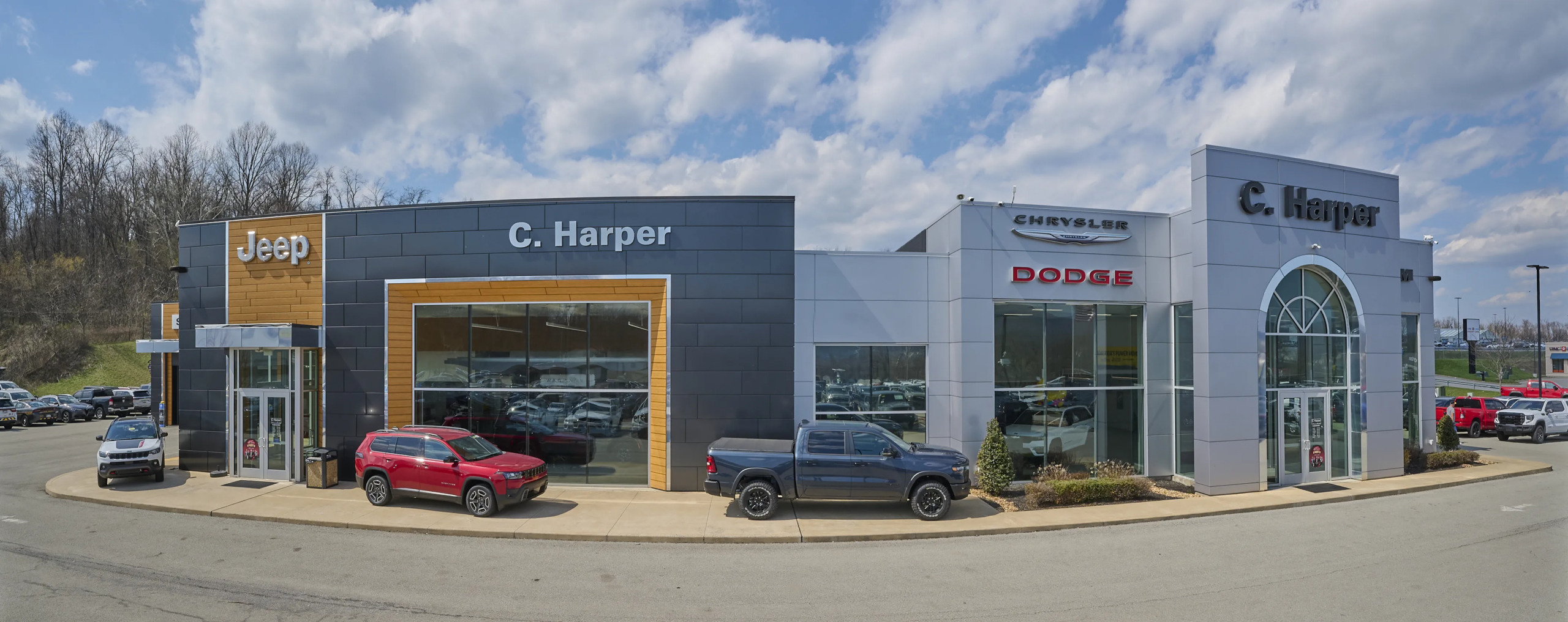 Exterior detail at automotive project