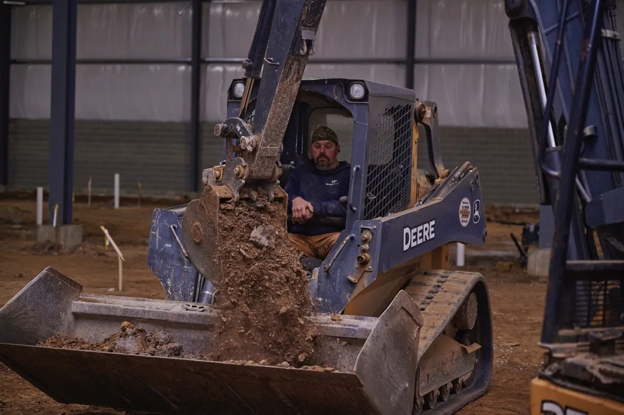 Interior view of AWH-PA Cultivation Center during construction