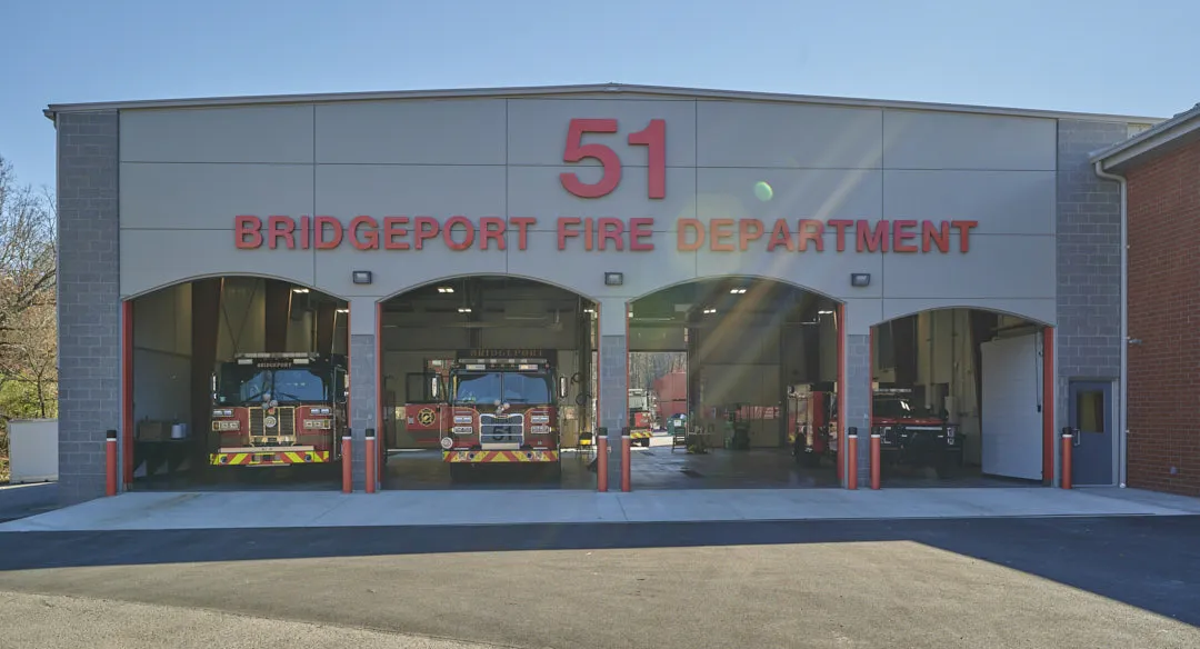 Exterior Detail of Bridgeport Fire Department