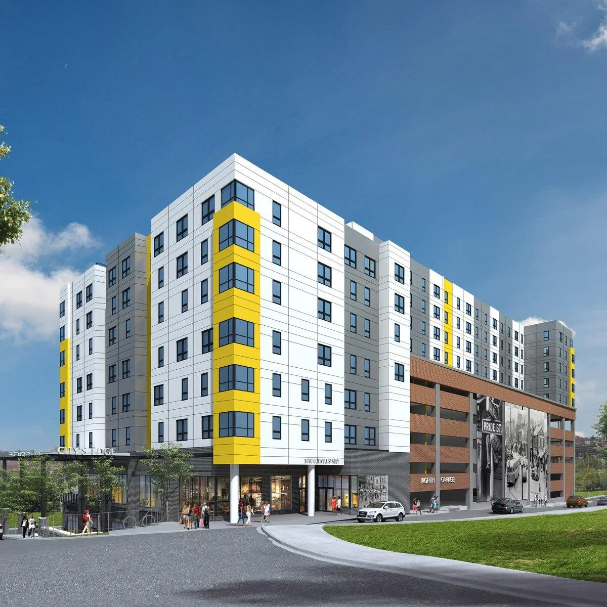 City’s Edge mixed-use development construction project in Pittsburgh by Fairchance Construction